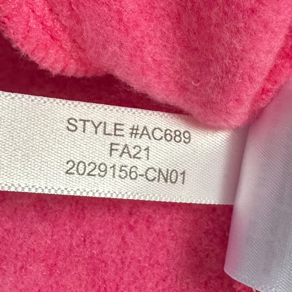 J. Crew Wide Button Collar Pullover Sweater Cloudspun Fleece Pink AC689 Size M - Picture 13 of 13